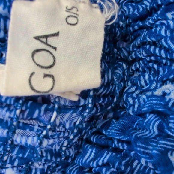 2/$20 GOA - Blue Patterned Midi Dress - Size Medium - Picture 4 of 5